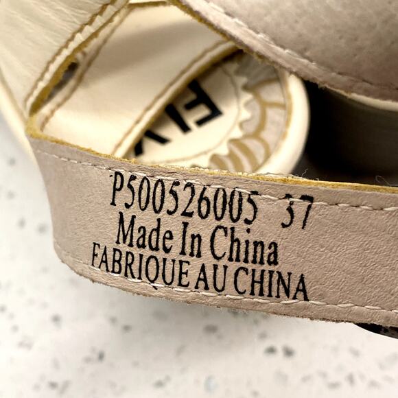 fly london yesk leather wedge heel ankle wrap strap sandals 37 neutral‎ boho - Picture 12 of 15